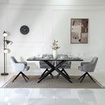 Load image into Gallery viewer, 6-Seater Sintered Stone Top Dining Set – Grey