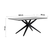 6-Seater Sintered Stone Top Dining Set – Grey