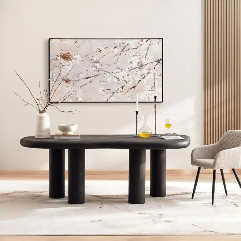 6 Seater Wooden Dining Table – Brown