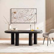 6 Seater Wooden Dining Table – Brown