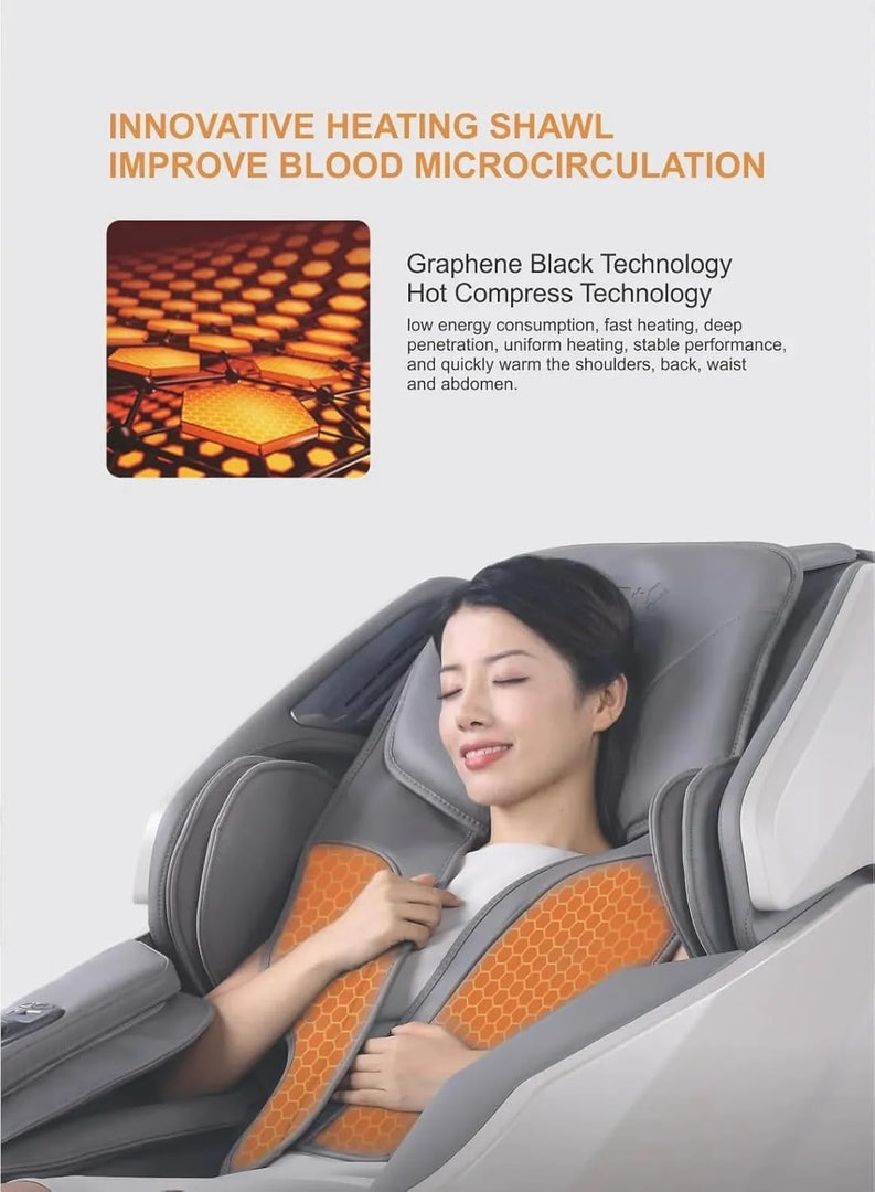 Organized Home Massage Chair A550 With Voice Control i-OPEN flexible guide rail 4D-Pro precision movement Dual intelligent detection Electric calf telescopic 3D all-inclusive air bag for foot (Black)