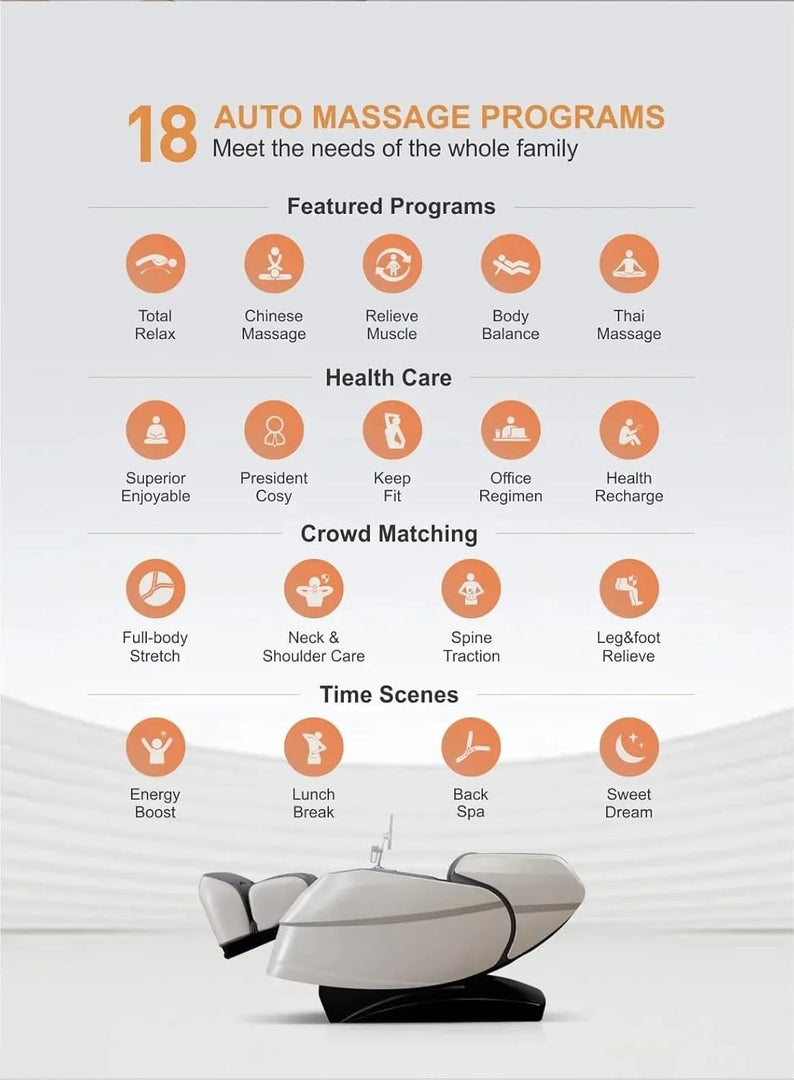 Organized Home Massage Chair A550 With Voice Control i-OPEN flexible guide rail 4D-Pro precision movement Dual intelligent detection Electric calf telescopic 3D all-inclusive air bag for foot (Black)