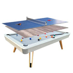 Load image into Gallery viewer, 7-ft 3 IN 1 Professional Billiard Pool Tables with Full Accessory Pool Table with Table Tennis Top - White with Grey Felt