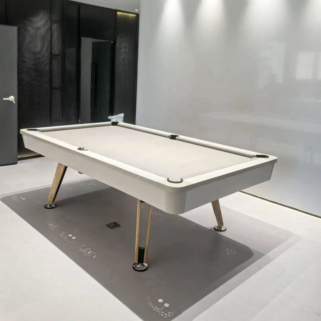 7-ft 3 IN 1 Professional Billiard Pool Tables with Full Accessory Pool Table with Table Tennis Top - White with Grey Felt