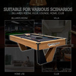 Load image into Gallery viewer, 7 ft Pool Table with Wood Finish - Billiards Game Room Table for Adults &amp; Family Billiard Table with Rustic Wood Finish