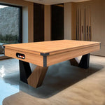Load image into Gallery viewer, 7 ft Pool Table with Wood Finish - Billiards Game Room Table for Adults &amp; Family Billiard Table with Rustic Wood Finish