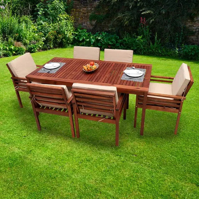 7 Piece Dining Set, Elegant Design Outdoor/Indoor Set-GCC Home Center
