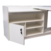 Modern Executive Office Table For Workspace Organized - Matt White-GCC Home Center