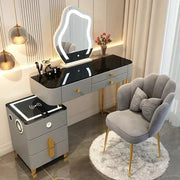 Smart Dressing Table Vanity Makeup Desk Set with Tri-Color LED Mirror-GCC Home Center