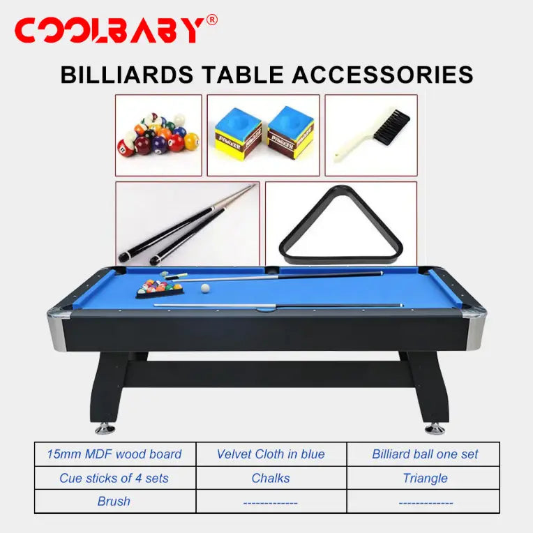 7ft Auto Ball Return Billiard Pool Table for Club Family Indoor Gym Games Billiards Table - All Accessories Included-GCC Home Center