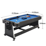 Load image into Gallery viewer, 4 in 1 DGMT-3005 7ft Blue Pool Table Billiard + Air Hockey + Tennis Table-GCC Home Center