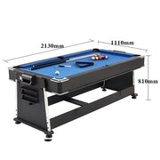 4 in 1 DGMT-3005 7ft Blue Pool Table Billiard + Air Hockey + Tennis Table-GCC Home Center