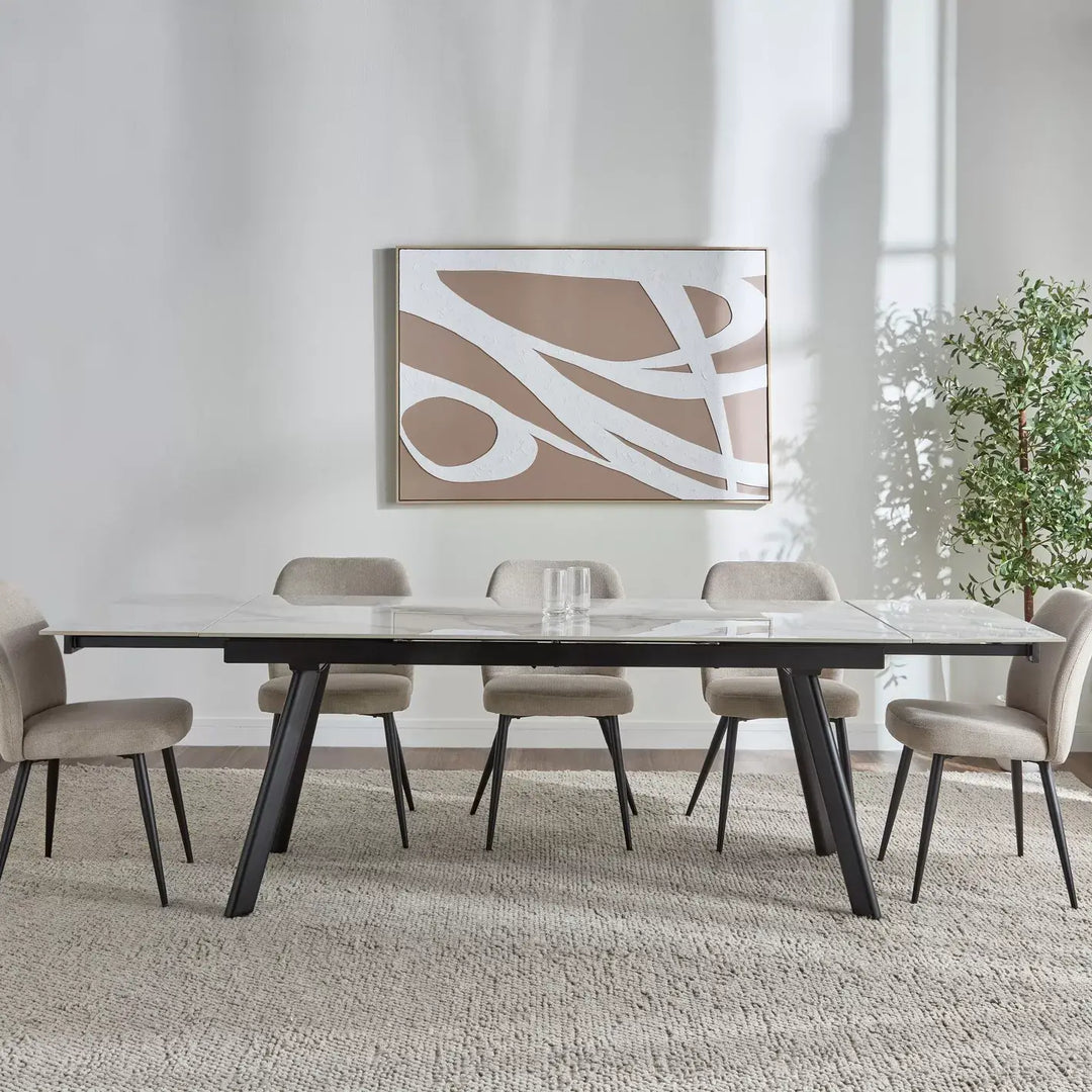 8-10 Seater Ceramic Top Extendable Dining Table-GCC Home Center