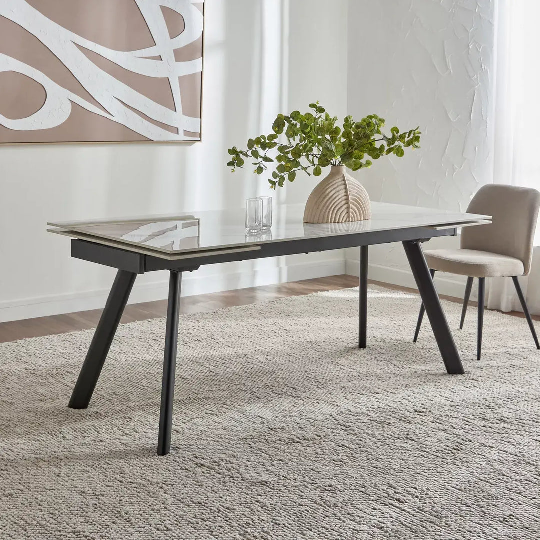 8-10 Seater Ceramic Top Extendable Dining Table-GCC Home Center