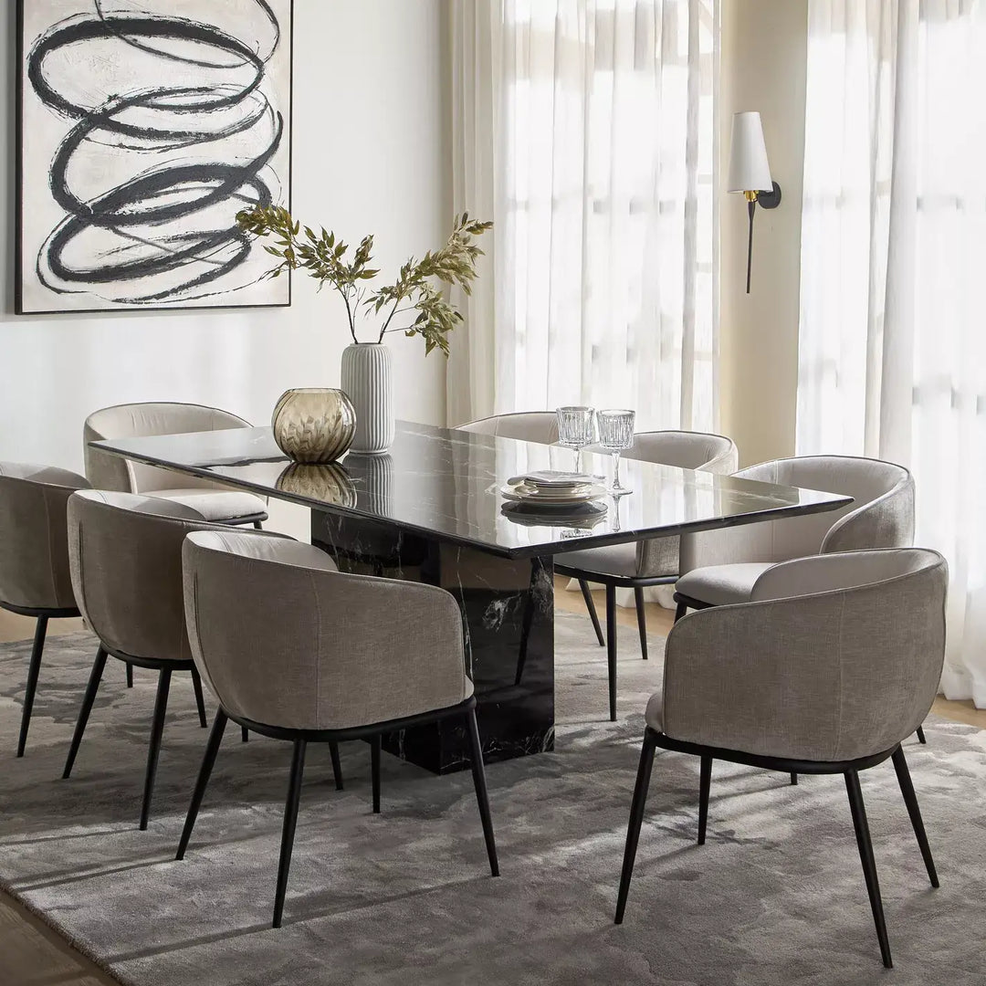 8-Seater Luxury Marble Top Dining Table-GCC Home Center