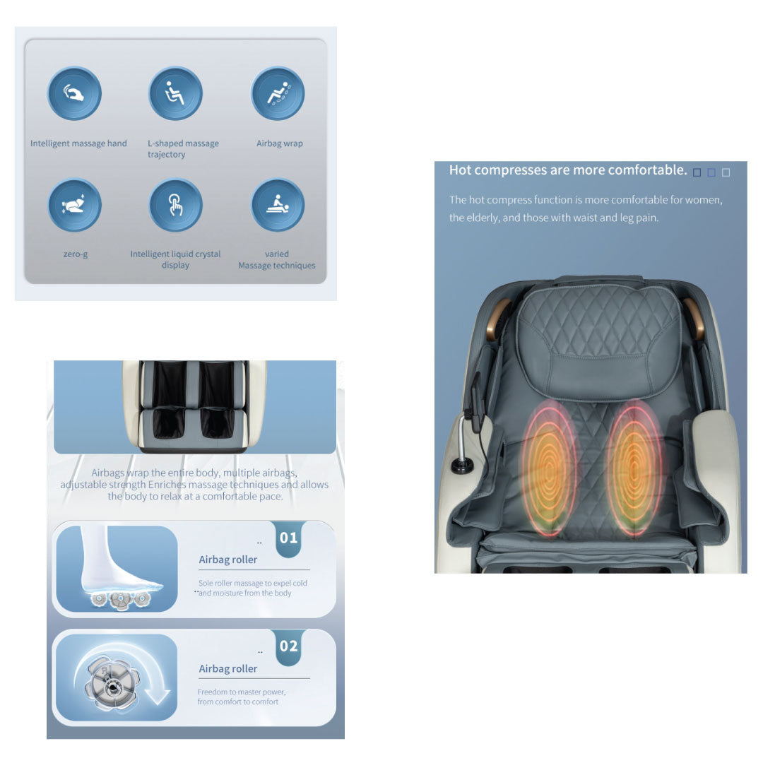 Jilphar Furniture Intelligent Massage Chair JP8001-GCC Home Center