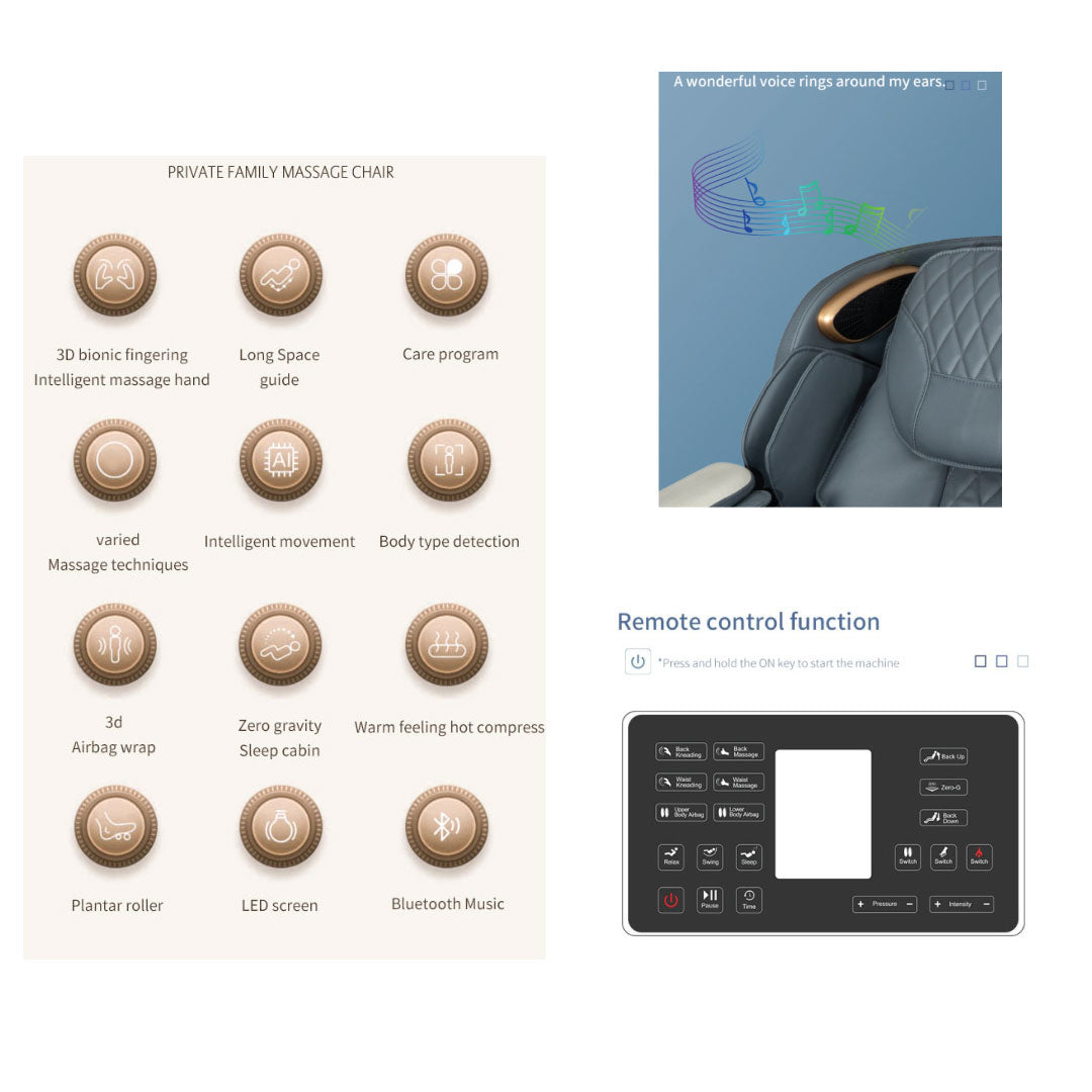 Jilphar Furniture Intelligent Massage Chair JP8001-GCC Home Center