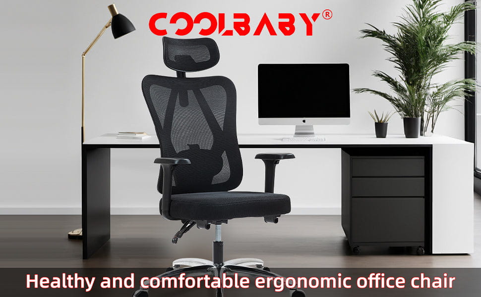 Ergonomic Office Chair – High Back Desk Chair with Adjustable Lumbar Support 3D Metal Headrest and Armrests – 130°