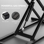 Load image into Gallery viewer, Height Adjustable Standing Desk 32” Wide Sit to Stand Converter Stand Up Desk Tabletop Workstation for Laptops Dual Monitor Riser Black SD309101WB