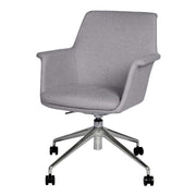 Moveable Visitor Area Chair, Fabric Office Chair With Metal Legs-GCC Home Center