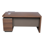 Modern Executive Office Table With Smart Wire Management - Brown & Grey-GCC Home Center