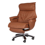 Executive High Back Leather Office Chair With Lumbar Support, Sofa Chair-GCC Home Center