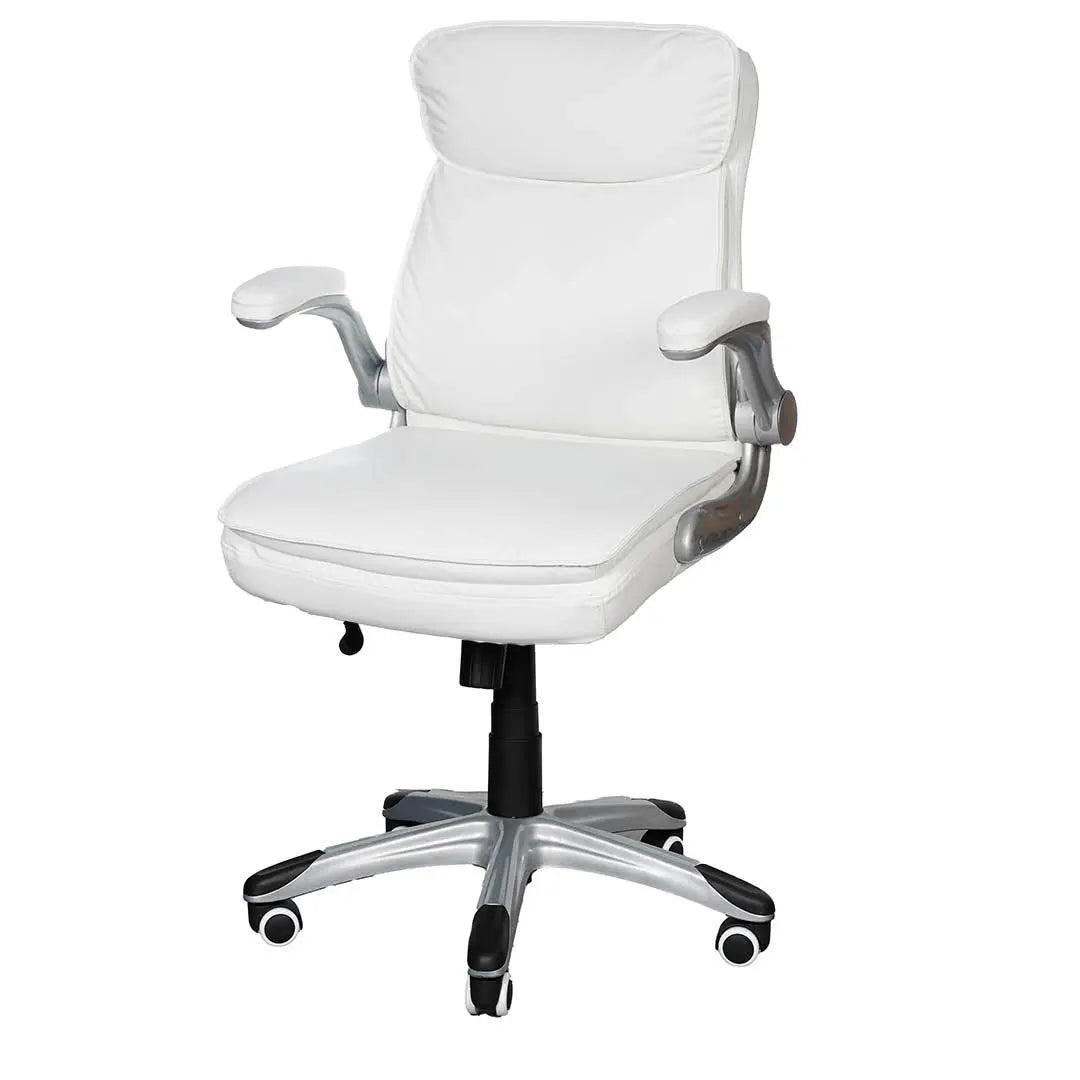 Ergonomic Low Back Office Chair EQ-5180-B with PU Leather, Padded Arm Rests, and Durable Design