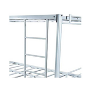 Sturdy Metal Bunk Bed with Space-Saving Design & Safety Guardrails - Twin Over Twin, 190 x 90 x 180 cm, Silver-GCC Home Center
