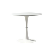 Modern Round Kitchen Dining Table with Sturdy Metal Base & MDF Top - Ideal for Small Spaces, Easy Assembly-GCC Home Center
