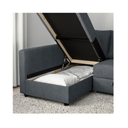 Modern L-Shaped Sofa Bed with Pull-Out Mechanism, Storage, and Customizable Design-GCC Home Center