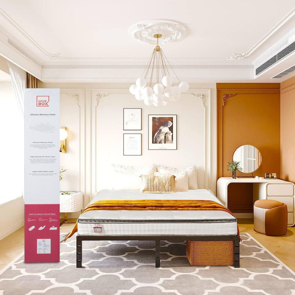 Premium Queen Mattress with Pocket Springs & Memory Foam – Medium Firm, 160x200 cm-GCC Home Center