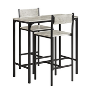 Compact Modern Bar Dining Table Set with 2 Stools – Space-Saving Design for Kitchens & Dining Rooms-GCC Home Center