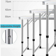 Portable Folding Picnic Table – Lightweight, Durable, and Adjustable for Camping, BBQs, and Outdoor Gatherings-GCC Home Center