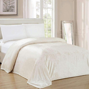 Ultra-Soft Lightweight Flannel Fleece Blanket – Breathable, Single Layer, Machine Washable, 210 x 200 cm, Off White-GCC Home Center