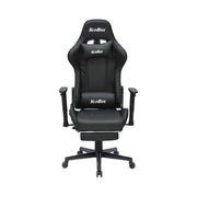 Ergonomic Black Leather Reclining Gaming Chair with Adjustable Features - Heavy-Duty 150KG Capacity, 1-Year Warranty-GCC Home Center
