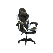 Ergonomic Leather Gaming Chair with Reclining Back - 1-Year Warranty, Heavy-Duty Design, 150KG Capacity-GCC Home Center
