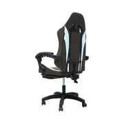 Ergonomic Leather Gaming Chair with Reclining Back - 1-Year Warranty, Heavy-Duty Design, 150KG Capacity-GCC Home Center