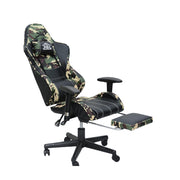 Ergonomic Gaming Chair with Reclining Back & Footrest - Faux Leather, 150KG Capacity, 1-Year Warranty-GCC Home Center