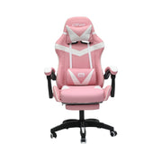 Ergonomic Pink Gaming Chair with Fully Reclining Back - Adjustable, Heavy-Duty Design, 1-Year Warranty-GCC Home Center