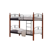Mahogany Twin Bunk Bed with Sturdy Frame & Plush Cushions - Durable & Stylish Multi-Colored Design-GCC Home Center