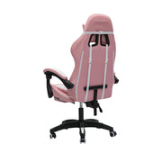 Ergonomic Pink Gaming Chair with Fully Reclining Back - Adjustable, Heavy-Duty Design, 1-Year Warranty-GCC Home Center