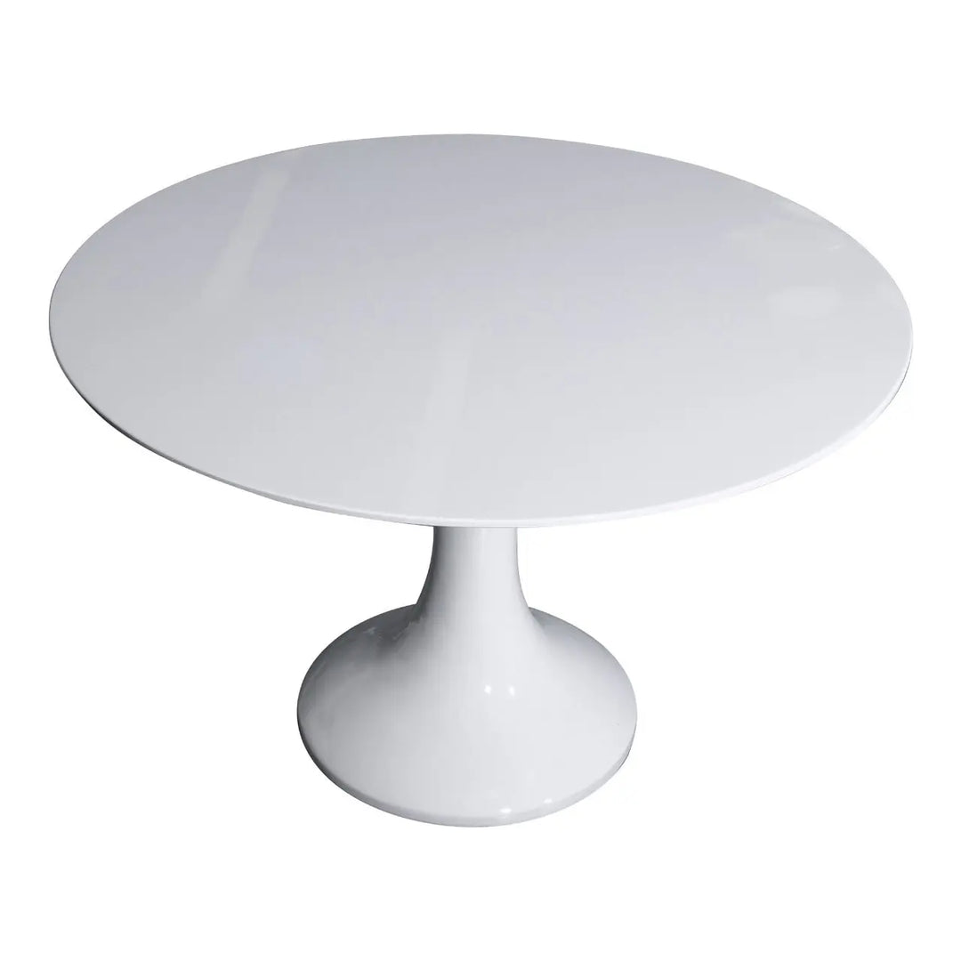 Round Shape Meeting Table – Glossy White Finish