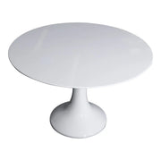Round Shape Meeting Table – Glossy White Finish