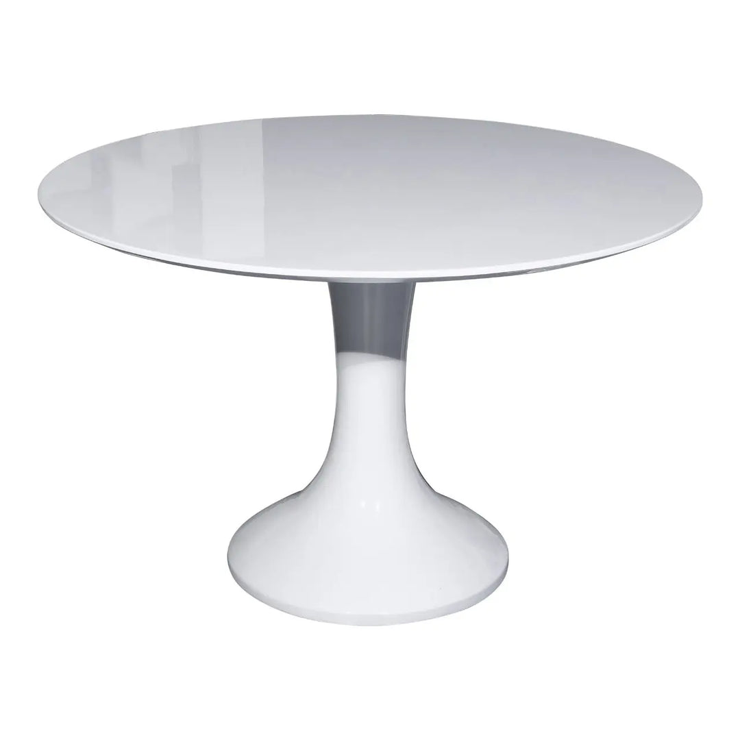 Round Shape Meeting Table – Glossy White Finish