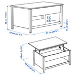 Load image into Gallery viewer, Adjustable Coffee Table With Lift-Top Design, White, 97 cm