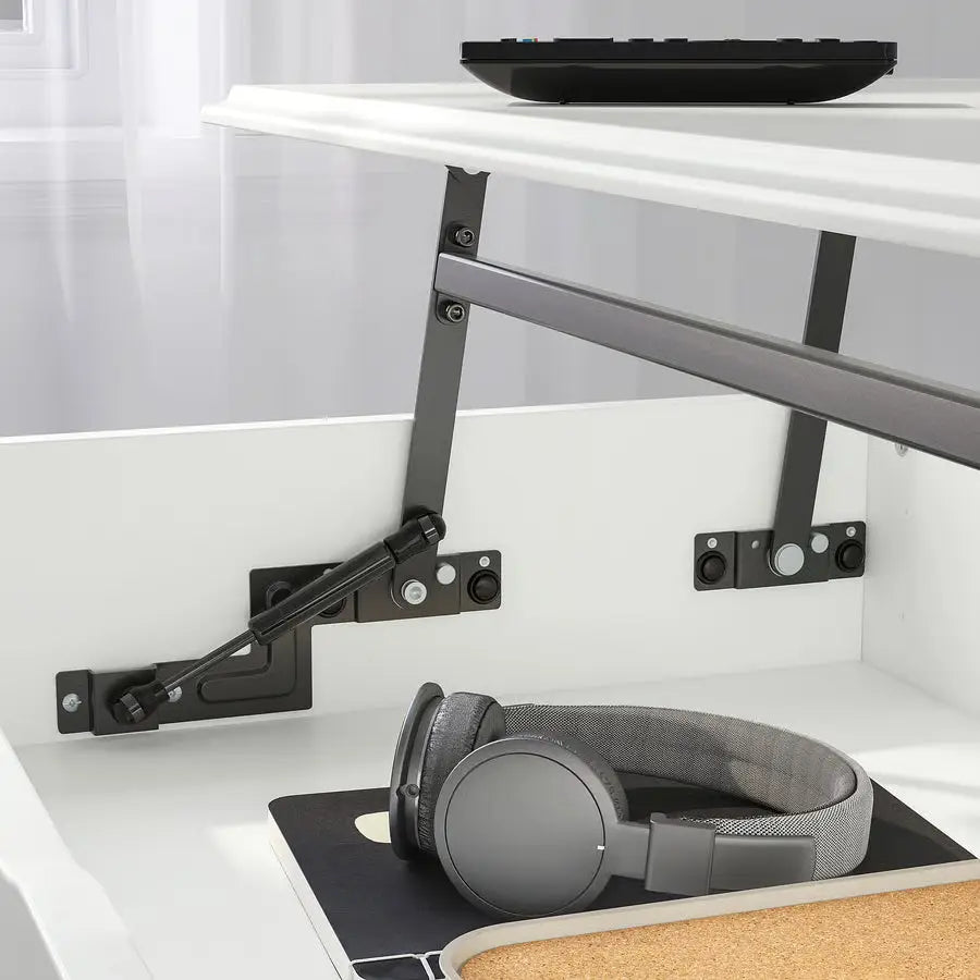 Adjustable Coffee Table With Lift-Top Design, White, 97 cm
