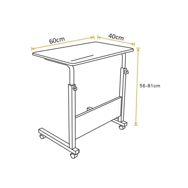 Adjustable Computer Table 60x40 cm – Movable & Multipurpose Desk
