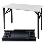 Load image into Gallery viewer, Adjustable Folding Desk No Install, Portable and Compact Computer Walnut Table Office Table for Home, Office, Study, Dining, Camping, Picnic, and BBQ (Yellow, 80 * 40 * 75cm)-GCC Home Center