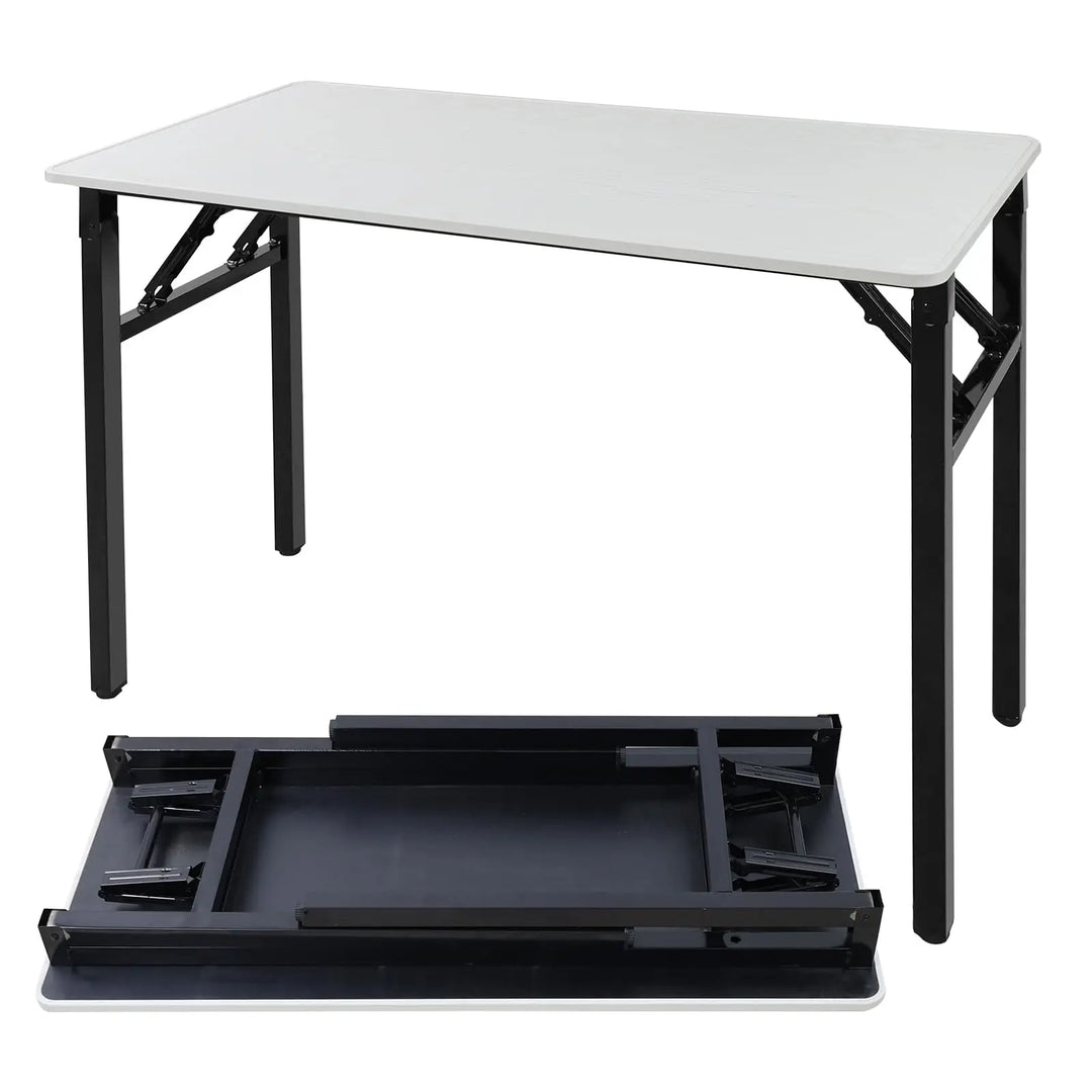Adjustable Folding Desk No Install, Portable and Compact Computer Walnut Table Office Table for Home, Office, Study, Dining, Camping, Picnic, and BBQ (Yellow, 80 * 40 * 75cm)-GCC Home Center