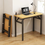 Load image into Gallery viewer, Adjustable Folding Desk No Install, Portable and Compact Computer Walnut Table Office Table for Home, Office, Study, Dining, Camping, Picnic, and BBQ (Yellow, 80 * 40 * 75cm)-GCC Home Center